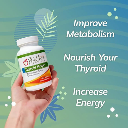 Wellness Resources Thyroid Helper - Natural Supplement for Metabolism, Energy, Thyroid Support (180 Capsules) …