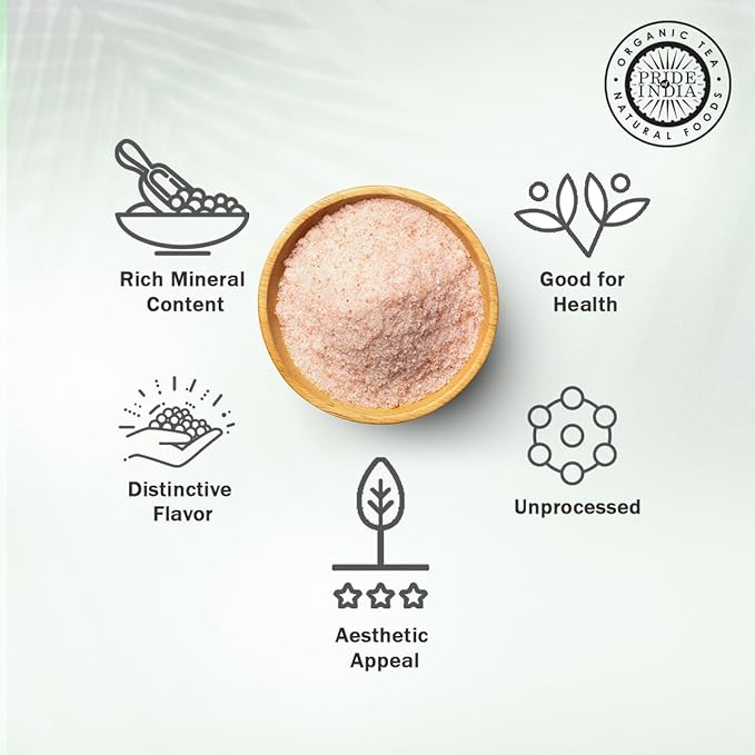Pride Of India - Pure Himalayan Pink Salt - Enriched w/ 84+ Natural Minerals, Fine Grind Dual sifter (5.0 oz, 141.8 gm)
