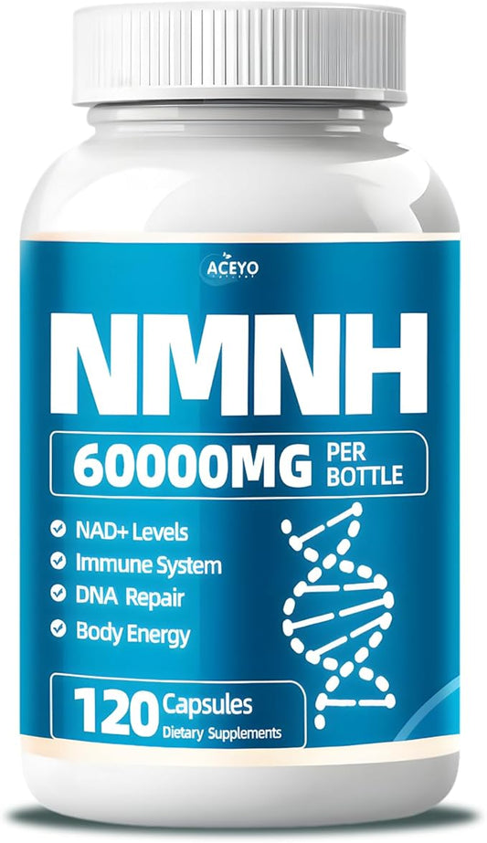 ACEYO NMNH(Dihydronicotinamide Mononucleotide),500mg Per Serving,NAD Supplement to Boost NAD+ Levels for Energy, Immunity, Focus,120 Capsules