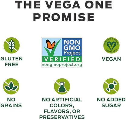 Vega Organic All-in-One Vegan Protein Powder, Chocolate - Superfood Ingredients, Vitamins for Immunity Support, Keto Friendly, Pea Protein for Women & Men, 13.2 oz (Packaging May Vary)