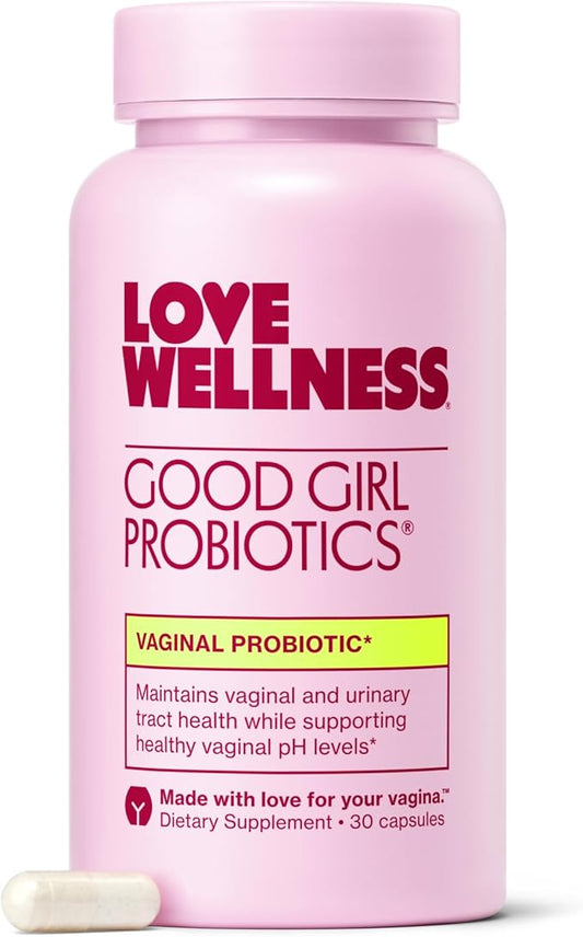 Love Wellness Good Girl Probiotics | Women's Vaginal Health Supplement | Vaginal Probiotics for Women pH Balance & Urinary Tract Health | Support Vaginal Odor & Flora | 30 Day Supply