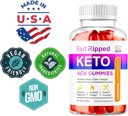 (3 Pack) Fast Ripped Keto ACV Gummies Advanced Weight Loss, Fast Ripped Weight Loss Gummies Keto+ACV, Keto ACV Gummies Ripped, Keto Fast, Ripped Keto, Fast Ripped Keto + ACV Gummies 1050mg, 3 Months