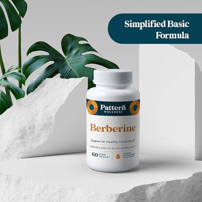 Pattern Wellness Berberine Supplement with Organic Ceylon Cinnamon – Antioxidant & Metabolic Support – Whole Body Wellness – Non-GMO – 180 Vegan Capsules