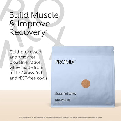 ProMix Nutrition Whey Protein Powder, Unflavored - Grass-Fed - ­Post Workout Fitness & Nutrition Shakes, Smoothies, Baking & Cooking Recipes - Gluten-Free & Keto-Friendly - 5 Pound (Pack of 2)