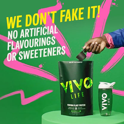 Vivo life Perform Plant Protein Powder - Pea & Hemp Protein Blend with BCAA (9.38 oz, Vanilla)
