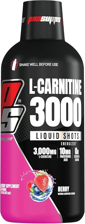 PROSUPPS L-Carnitine 3000 Stimulant Free Liquid Shots (Berry) Amino23 Liquid Collagen Shots (Citrus Punch) Bundle
