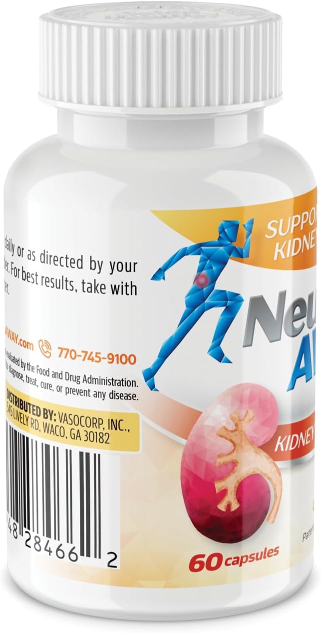 NeuropAWAY Kidney Support Supplement with Agmatine Sulfate, L-Novaline, L-Ornithine, L-Citrulline Provides Fast, Powerful Kidney Support, 60CT