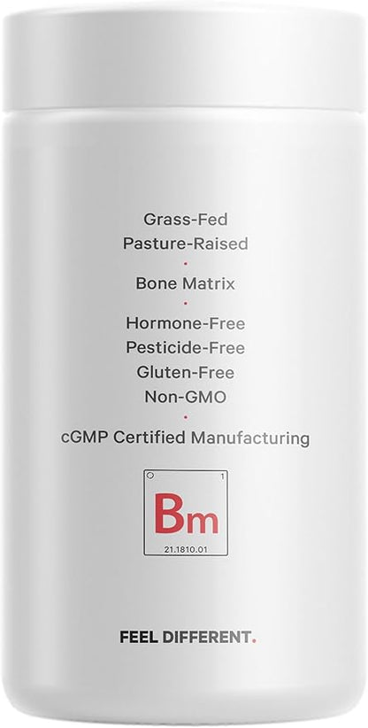 Codeage Grass-Fed Bone Marrow Supplement – Freeze-Dried, Non-Defatted Beef Bone Matrix & Cartilage – 1500mg per Serving, 180 Capsules