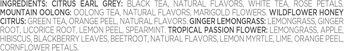 Tea Forte Demoiselle Premium Tea Presentation Box Tea Gift Sampler, 20 Count, 2 of Each Variety Individually Wrapped Handcrafted Pyramid Infuser Bags