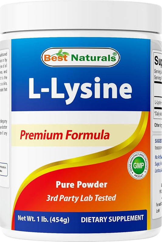 Best Naturals Lysine Powder, 1 Pound - 100% Pure (1 LB (Pack of 1))