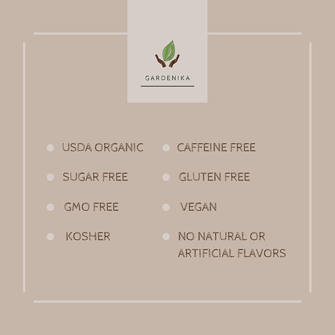 Gardenika Organic Loose Leaf Tea Sampler – 8 Pack, 1 LB – Herbal and Naturally Caffeine-Free Set - Ayurvedic Assortment Blend