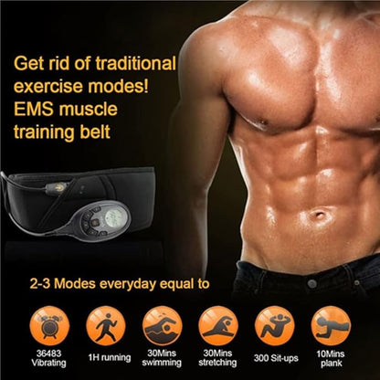 Pro Abdominal Fitness Abs Workout Belt 30''-55'' Black for Man and Woman