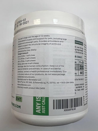 Bark&Spark Glucosamine Chondroitin Dog Hip & Joint Supplement - Joint Pain Relief - Hip & Joint Chews - Joint Support Large Small Breed - Senior Doggie Vitamin Pill Joint Health (180 Treats - Chicken)