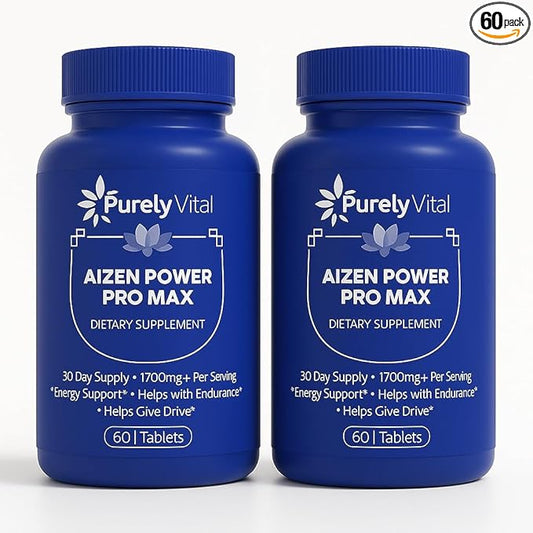 Aizen Power Pro Max, Energy and Endurance Support Supplement, 60 Tablets, 1700mg Per Serving, 30 Day Supply (2)