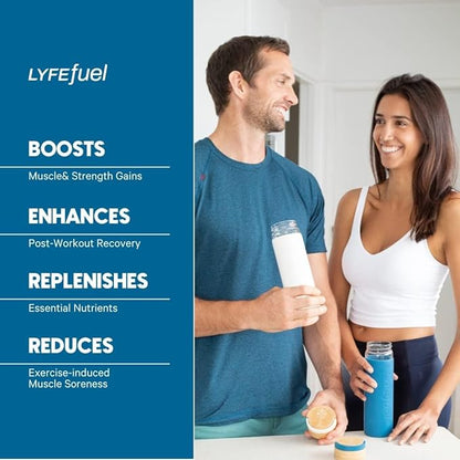 LyfeFuel Vegan Protein Shake Plant-Based Protein Powder with BCAA, Greens & Superfoods for Sports Performance, Recovery & Lean Muscle Building | (Chocolate, 24 Servings)