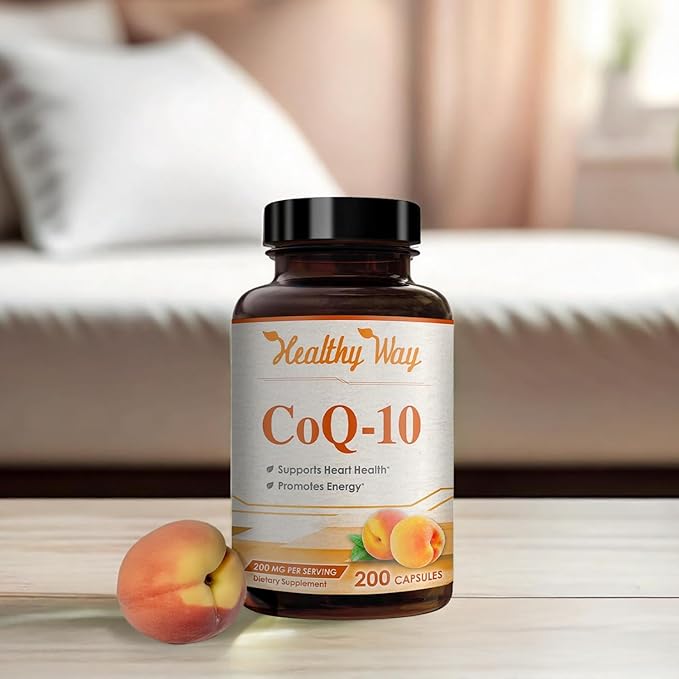 Coenzyme Q10 200mg CoQ10 Supplement -Once Daily CoQ10 200mg Powder Capsules for Heart Health, Antioxidant & Energy Support -Non-GMO, Quick Absorption Ubiquinone Q10 Coenzyme (Single)