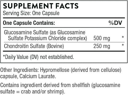 THORNE - Glucosamine & Chondroitin - Support to Maintain Healthy Joint Function and Mobility* - 90 Capsules