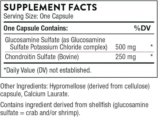 THORNE - Glucosamine & Chondroitin - Support to Maintain Healthy Joint Function and Mobility* - 90 Capsules