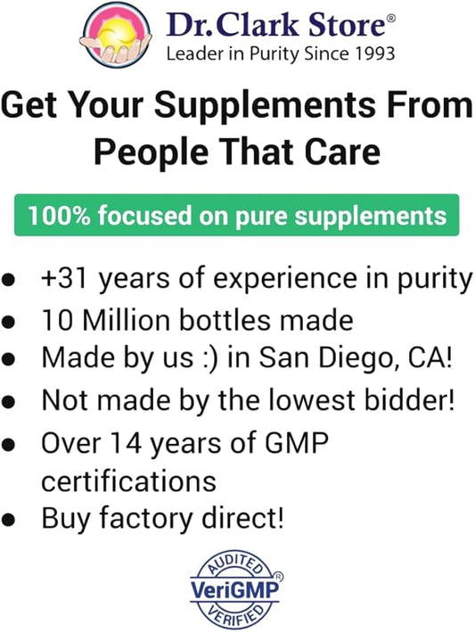 Dr Clark Store, Ornithine Vegetarian Supplement, 500 mg, 100 Tapioca Capsules