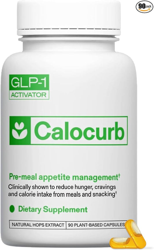 Calorie Control Supplement 6X Natural GLP-1 Activator, Official & Patented Amarasate Formula, Plant Based Dietary GLP1 Supplement, Manages Appetite, Hunger & Cravings, 1 Month Average Supply, 90 Count