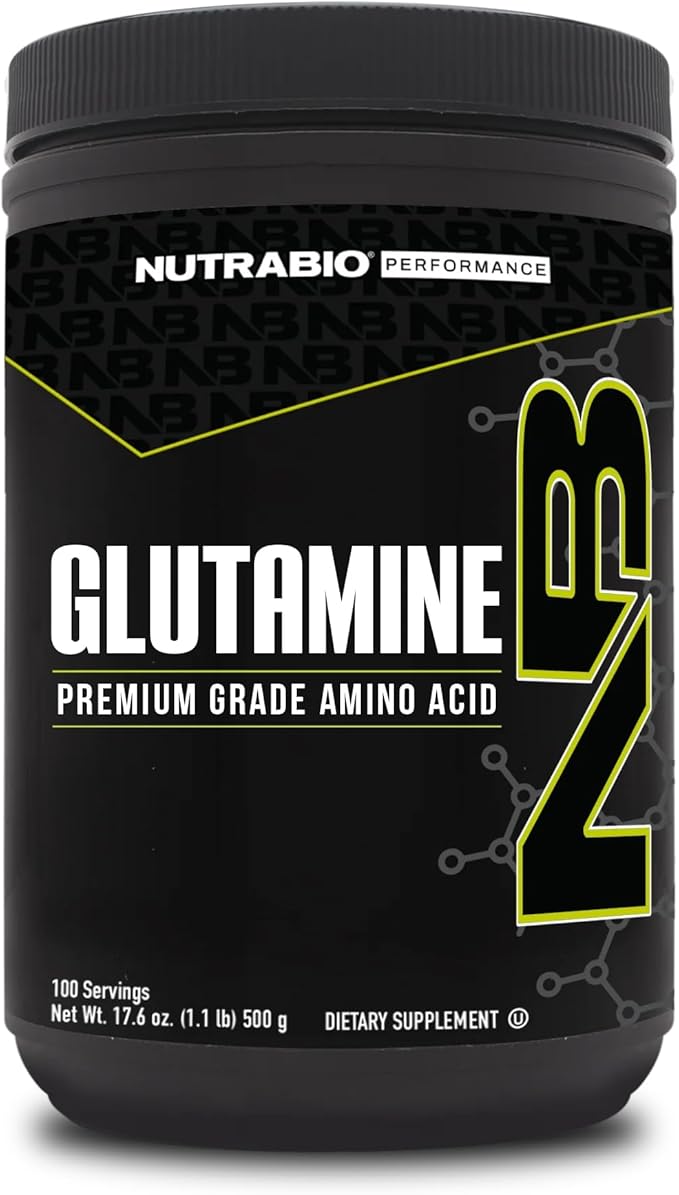 NutraBio Pure L-Glutamine Powder, 100 Servings L-Glutamine Supplement, Amino Acid, Pure Grade, Glutamina, Absolutely no Additives, Fillers or Excipients, Muscle Recovery Supplement - (500 Grams)