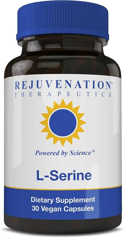 L-Serine 500 mg, 30 Vegan Capsules - Non-GMO, Rice-Free, Gluten-Free