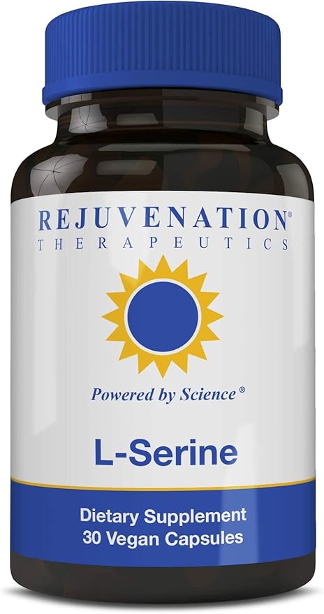 L-Serine 500 mg, 30 Vegan Capsules - Non-GMO, Rice-Free, Gluten-Free