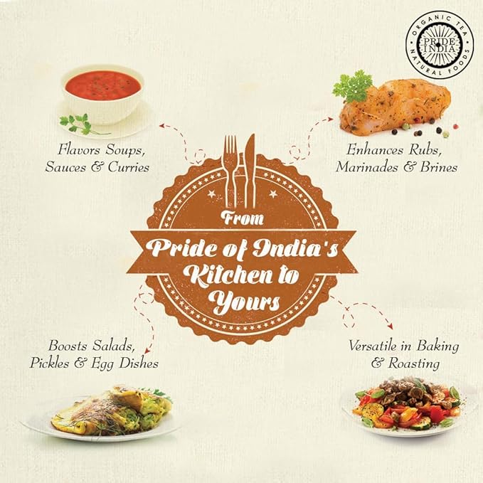 Pride of India Yellow Mustard Ground | Gourmet Spice Powder for Pickles, Sauces, Hotdogs & Dressings | Fine Mustard Powder | Preservative-Free | Easy to Use Small Dual Sifter Jar 2.6 oz