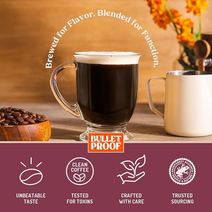 Bulletproof The Maximizer Single-Serve Coffee Pods, 24 Count, Clean Coffee with Prebiotics for Metabolism and Gut Health Support, Packaging May Vary