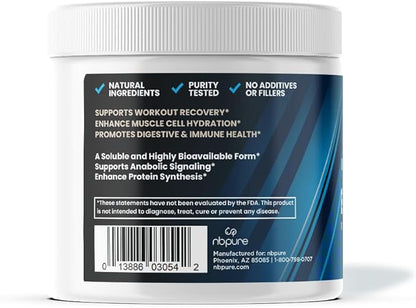nbpure Performance Glutamine+: PepForm™ Glutamine Peptides – Non-GMO Muscle Recovery & Gut Health – Leaky Gut, Immune Support