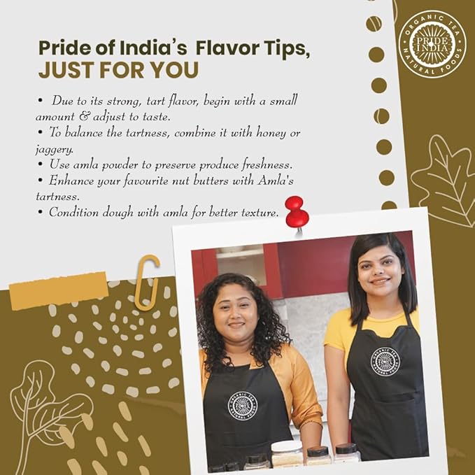 Pride of India – Amla Powder – Gourmet Spice – Tangy & Savory – Pure Indian Gooseberry Ground – Antioxidant Rich – GMO/Gluten Free – Easy to Use – 7 oz. Medium Dual Sifter Jar