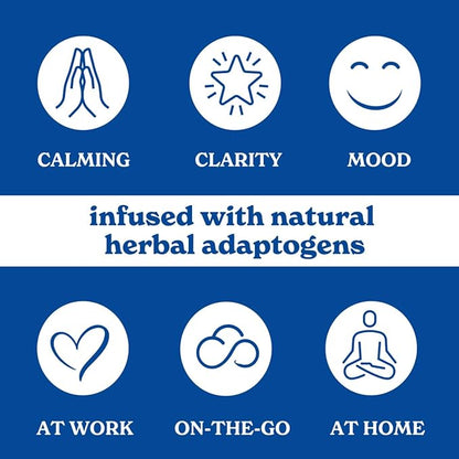 Tranquini Calming Drink with Herbal Adaptogens, Non-Alcoholic, Sparkling Water, Sugar & Gluten Free, Ashwagandha with L Theanine, Vegan