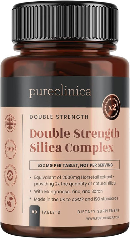 Double Strength Silica Complex – 3 Month Supply! (2000mg Horsetail Extract x 90 Tablets)