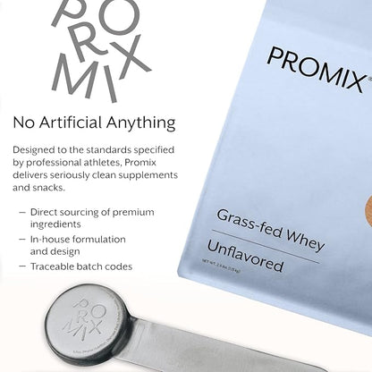 ProMix Nutrition Whey Protein Powder, Unflavored - Grass-Fed - ­Post Workout Fitness & Nutrition Shakes, Smoothies, Baking & Cooking Recipes - Gluten-Free & Keto-Friendly - 5 Pound (Pack of 2)
