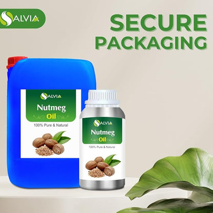 Bulk Nutmeg Oil (Myristica fragrans) Essential Oil 100% Pure & Natural Undiluted Unrefined Uncut Organic Standard Oil Therapeutic Grade Oil Aromatherapy Bulk Oil 1000ml/33.8fl oz