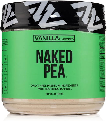 Vanilla Pea Protein Isolate from North American Farms, Only 3 Ingredients, Vanilla Vegan Protein, Gluten-Free, Soy Free, GMO Free - 1LB