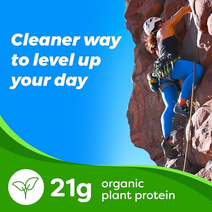Orgain Organic Vegan Protein Powder, Vanilla Bean - 21g Plant Protein, 4g Prebiotic Fiber, No Lactose Ingredients, No Added Sugar, Non-GMO, For Shakes & Smoothies, 2.03 lb (Packaging May Vary)