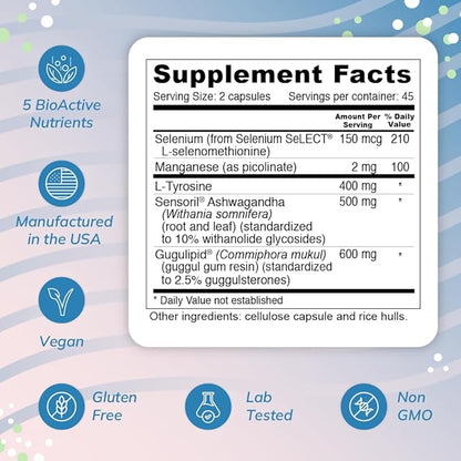 Thyroid Helper - Natural Supplement for Metabolism & Energy (90 Capsules)