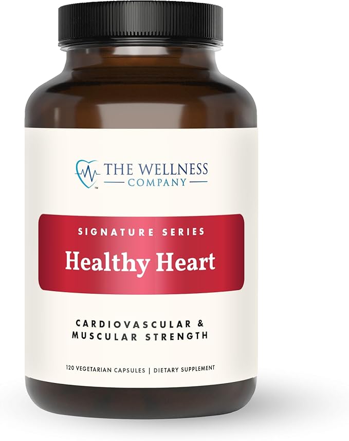 The Wellness Company Healthy Heart - Cardiovascular Strength, Blood Flow, Nitric Oxide Production & Healthy Cholesterol Levels | 120ct (1 Month Supply)