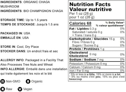 Food to Live Organic Chaga Mushroom Powder, 6 Ounces – All Natural Vegan Superfood for Immunity and Holistic Wellness. Rich in Antioxidants and Nutrient-Packed. Non-GMO. 100% Pure. Kosher