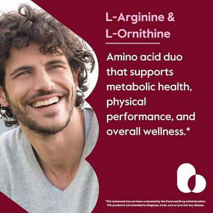 BESTVITE L-Arginine L-Ornithine 500-250 (120 Vegetarian Capsules) - No Stearates - No Fillers - Vegan - Non GMO - Gluten Free - No Calcium Silicate