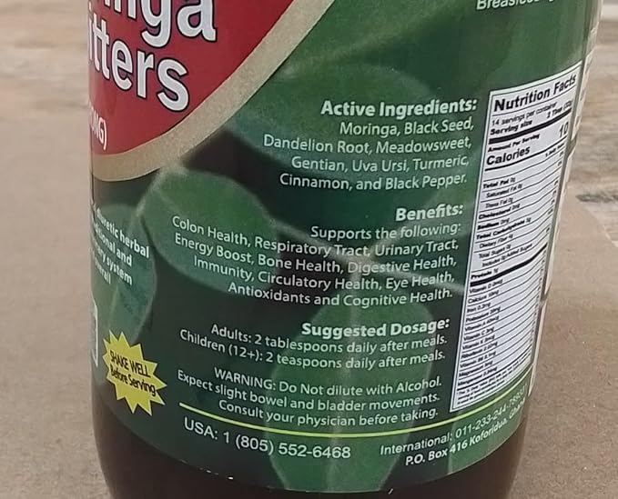 Amenazel Organic Moringa Bitters, 16 fl oz