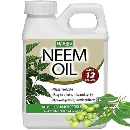HARRIS Neem Oil Cold Pressed Water Soluble Concentrate, Makes 12 Gallons