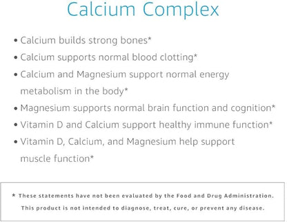 Amazon Elements Calcium Complex, 195 Capsules