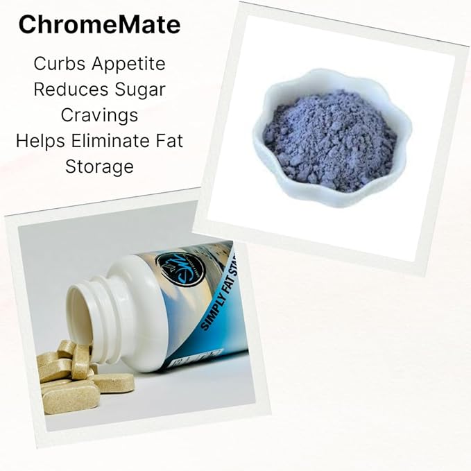 Simply Fat Stabilizer | Blocks Fats | Enhances Metabolism | Promotes Weight Loss | 60 Count, Herbal Proprietary Blend - Chromium, ChromeMate, Rice Bran Powder, Barley Grass, Citrus Pectin