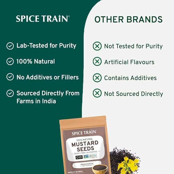 Black Mustard Seeds (397g/14oz), Gluten free, 100% Raw, Sourced from India, Packed in Resealable Zip Lock Pouch