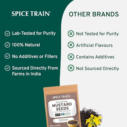 Black Mustard Seeds (397g/14oz), Gluten free, 100% Raw, Sourced from India, Packed in Resealable Zip Lock Pouch