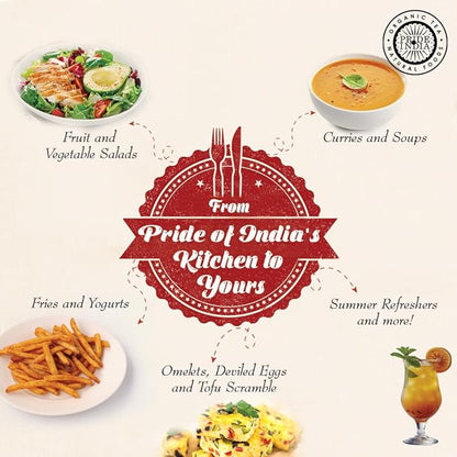 Pride of India – Indian Chat Masala Seasoning Spice – Ideal for Savory Dishes – Perfect Seasoning for Drinks/Salads/Fruits – Preservatives Free – Easy to Use – 2.7 oz. Small Dual Sifter Jar
