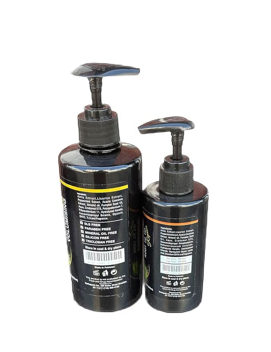Amla Herbal Shampoo and Conditioner Combo Pack for Softening, Volumizing, Nurturing by Herboganic