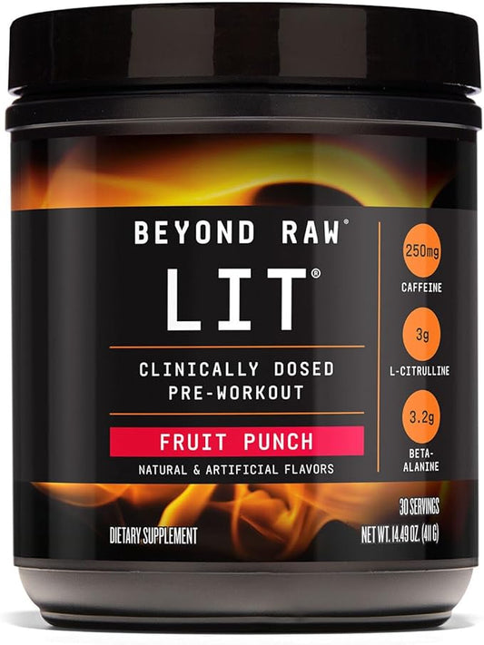 Beyond Raw LIT Pre-Workout - Fruit Punch (30 Servings)